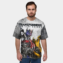 Футболка оверсайз мужская Оптимус и Бамблби, цвет: 3D-принт — фото 2