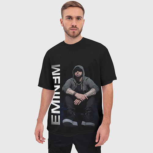 Мужская футболка оверсайз EMINEM / 3D-принт – фото 3