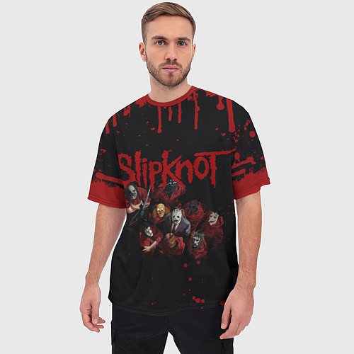 Мужская футболка оверсайз SLIPKNOT СЛИПКНОТ Z / 3D-принт – фото 3