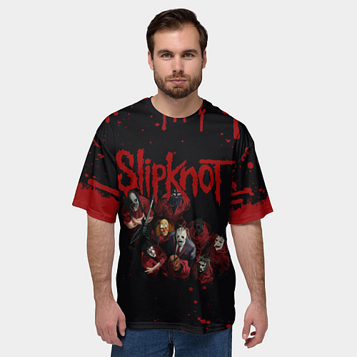 Мужская футболка оверсайз SLIPKNOT СЛИПКНОТ Z / 3D-принт – фото 3