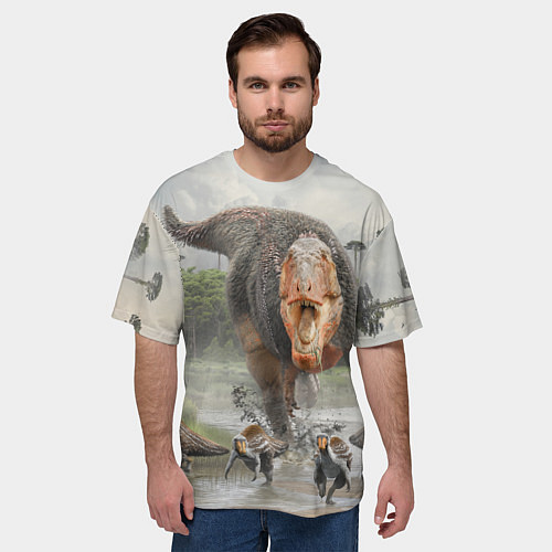Мужская футболка оверсайз Т-Рекс Динозавр Dino Z / 3D-принт – фото 3