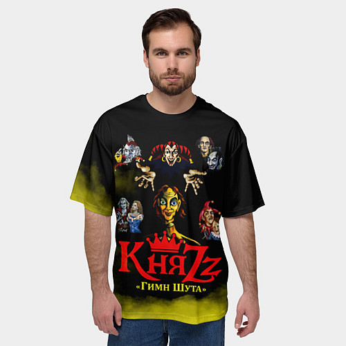 Мужская футболка оверсайз КНЯZZ Гимн Шута / 3D-принт – фото 3