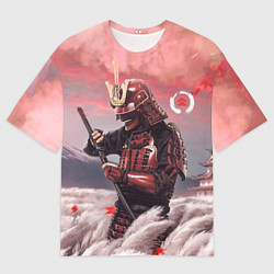 Футболка оверсайз мужская Ghost of Tsushim Призрак Цусимы Z, цвет: 3D-принт
