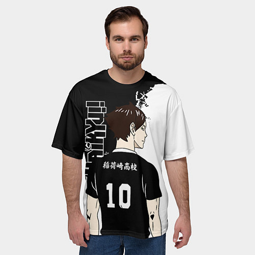 Мужская футболка оверсайз Ринтаро Суна Suna Rintaro / 3D-принт – фото 3