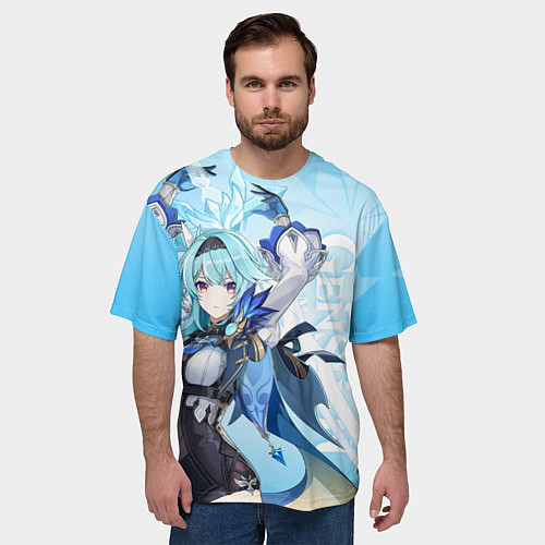 Мужская футболка оверсайз Genshin Impact, Эола / 3D-принт – фото 3