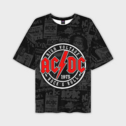 Мужская футболка оверсайз AC DC HIGH VOLTAGE