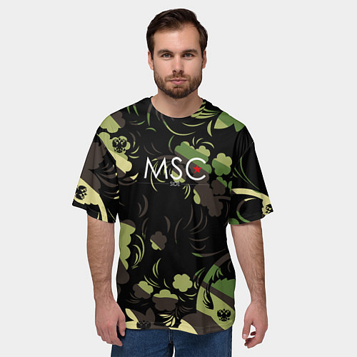 Мужская футболка оверсайз Russia Камуфляж New 202223 / 3D-принт – фото 3