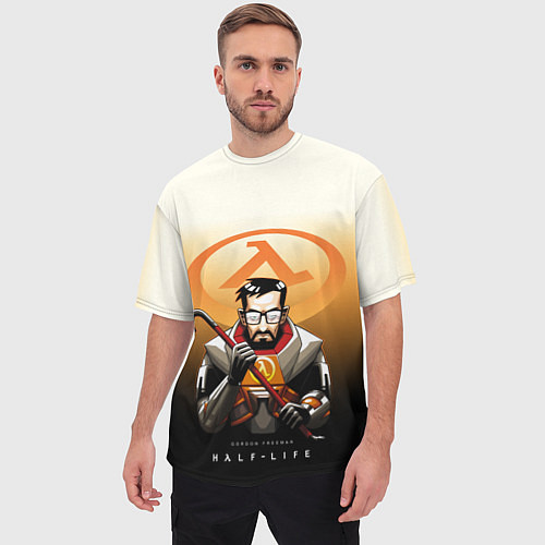 Мужская футболка оверсайз FREEMAN HALF-LIFE Z / 3D-принт – фото 3
