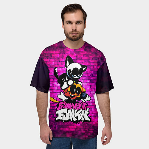 Мужская футболка оверсайз Скид и Памп Skid and Pump / 3D-принт – фото 3