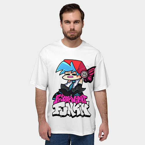 Мужская футболка оверсайз Бойфренд Boyfriend / 3D-принт – фото 3