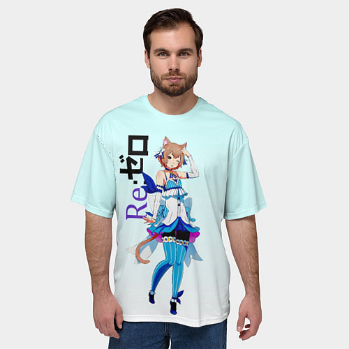 Мужская футболка оверсайз Феликс Аргайл Re: Zero / 3D-принт – фото 3