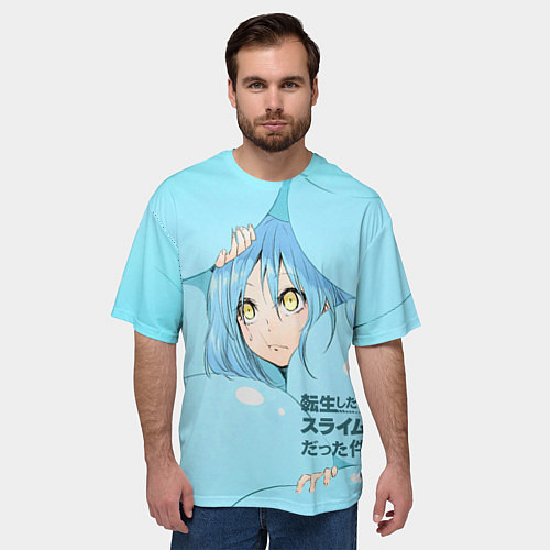 Мужская футболка оверсайз О моём перерождении в слизь / 3D-принт – фото 3