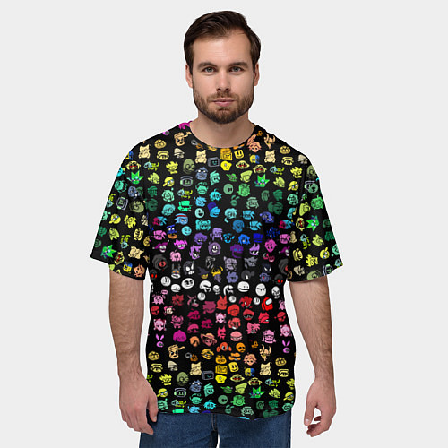 Мужская футболка оверсайз ПЕРСОНАЖИ ИГРЫ FNF / 3D-принт – фото 3