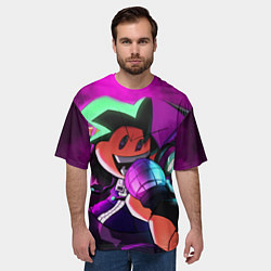 Футболка оверсайз мужская Бойфренд Boyfriend FNF, цвет: 3D-принт — фото 2