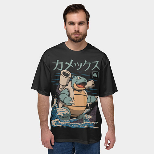 Мужская футболка оверсайз Бластозавр / 3D-принт – фото 3