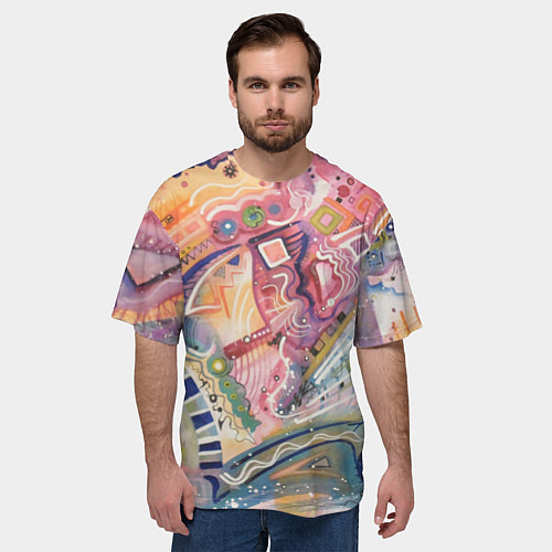Мужская футболка оверсайз MULT / 3D-принт – фото 3