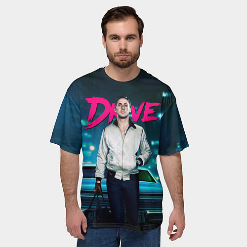 Мужская футболка оверсайз Райан Гослинг Драйв / 3D-принт – фото 3