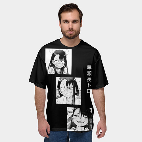 Мужская футболка оверсайз Нагаторо Манга / 3D-принт – фото 3