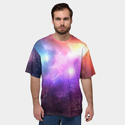 Футболка оверсайз мужская Космос, сияние и звезды, цвет: 3D-принт — фото 2