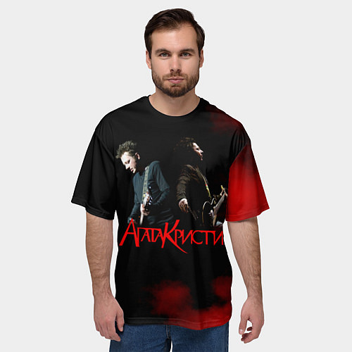 Мужская футболка оверсайз Агата Кристи группа / 3D-принт – фото 3