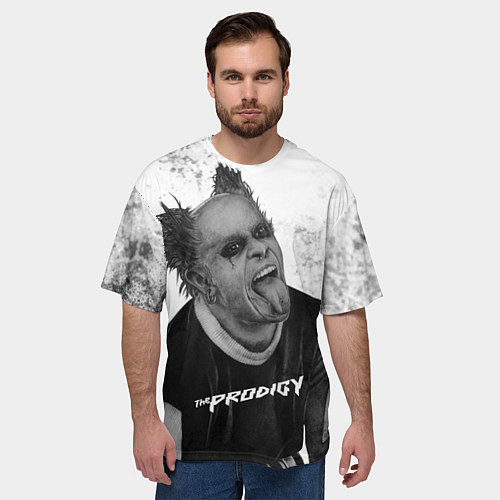 Мужская футболка оверсайз THE PRODIGY ПРОДИДЖИ Z / 3D-принт – фото 3