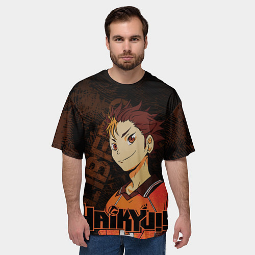 Мужская футболка оверсайз Нишиноя Ю Волейбол / 3D-принт – фото 3