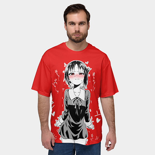 Мужская футболка оверсайз Госпожа Кагуя сердится бака / 3D-принт – фото 3