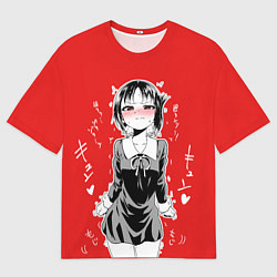 Футболка оверсайз мужская Госпожа Кагуя сердится бака, цвет: 3D-принт