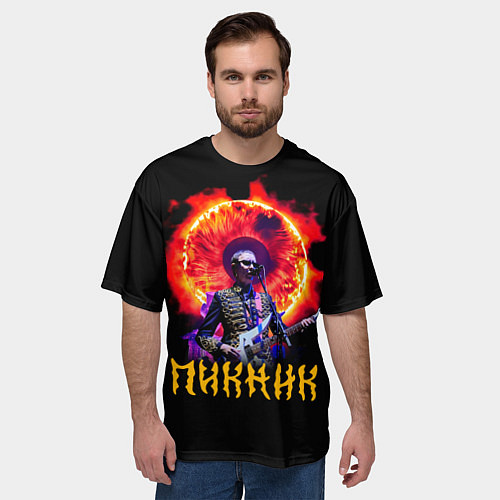 Мужская футболка оверсайз Пикник Эдмунд Шклярский / 3D-принт – фото 3