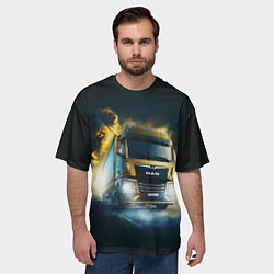 Футболка оверсайз мужская Man Leon, цвет: 3D-принт — фото 2