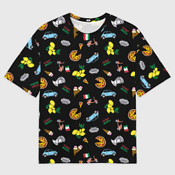 Футболка оверсайз мужская Итальянский паттерн, цвет: 3D-принт