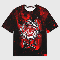 Футболка оверсайз мужская АлисА глаз в колючей проволоке, цвет: 3D-принт