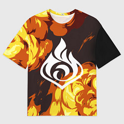 Футболка оверсайз мужская PIRO ПИРО ГЕНШИН, цвет: 3D-принт