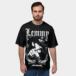 Футболка оверсайз мужская RIP Lemmy, цвет: 3D-принт — фото 2