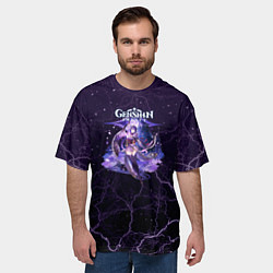 Футболка оверсайз мужская Genshin Impact - Raiden Shogun, цвет: 3D-принт — фото 2