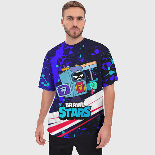 Мужская футболка оверсайз Злой ЭШ Ash Brawl Stars / 3D-принт – фото 3