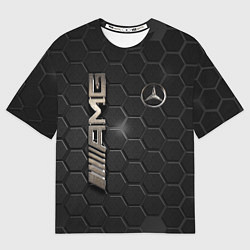 Футболка оверсайз мужская MERCEDES LOGO BRONZE, цвет: 3D-принт