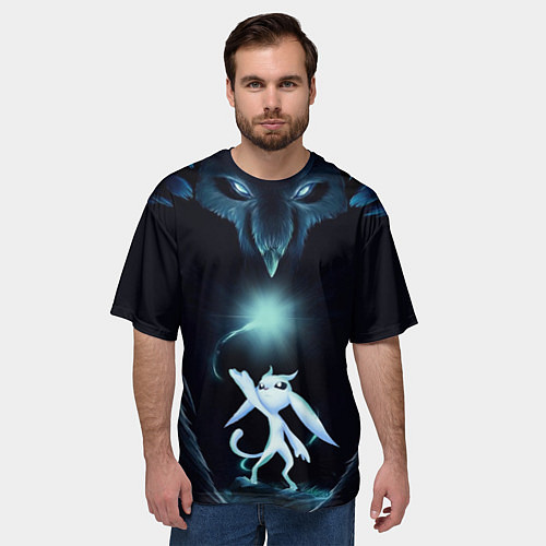 Мужская футболка оверсайз Дух-хранитель Ори / 3D-принт – фото 3