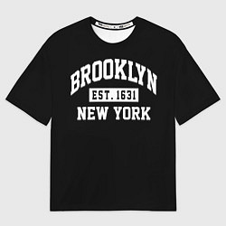 Футболка оверсайз мужская Brooklyn, цвет: 3D-принт