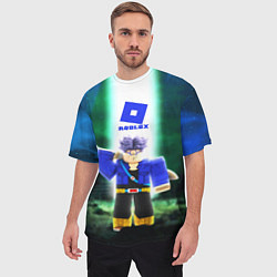 Футболка оверсайз мужская DRAGONBALL ROBLOX РОБЛОКС Z, цвет: 3D-принт — фото 2