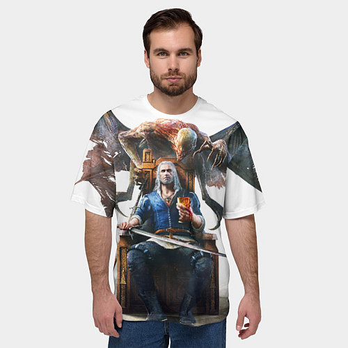 Мужская футболка оверсайз Geralt / 3D-принт – фото 3
