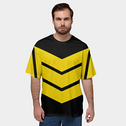 Футболка оверсайз мужская Три полоски, цвет: 3D-принт — фото 2