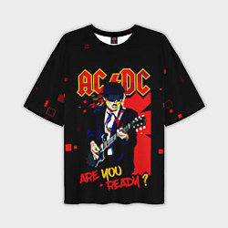 Футболка оверсайз мужская ARE YOU REDY? ACDC, цвет: 3D-принт