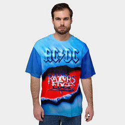 Футболка оверсайз мужская ACDC - The Razor’s Edge, цвет: 3D-принт — фото 2