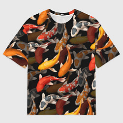 Мужская футболка оверсайз Карпы кои Японские карпы