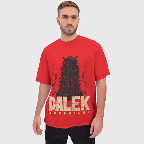 Мужская футболка оверсайз Dalek / 3D-принт – фото 3