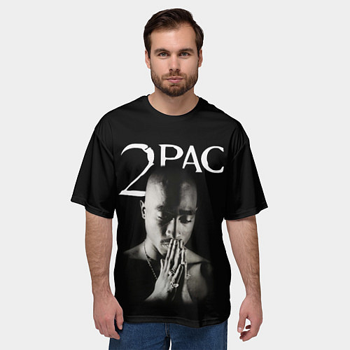 Мужская футболка оверсайз TUPAC / 3D-принт – фото 3