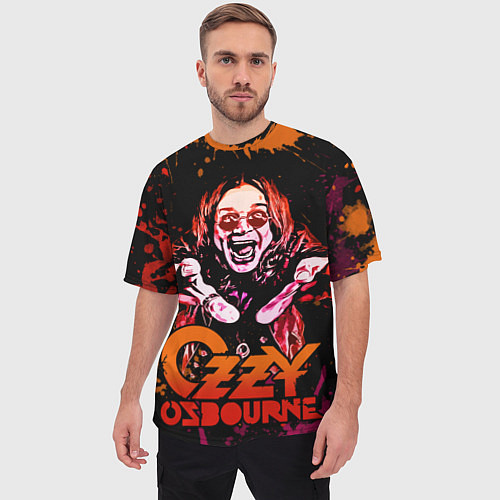 Мужская футболка оверсайз Ozzy Osbourne / 3D-принт – фото 3