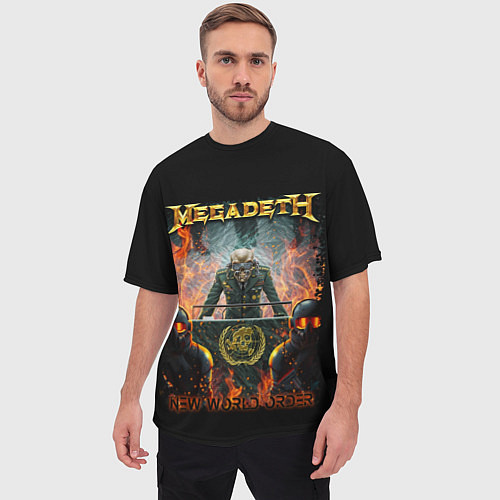 Мужская футболка оверсайз Megadeth / 3D-принт – фото 3