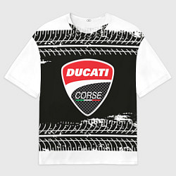 Футболка оверсайз мужская Ducati Дукати Z, цвет: 3D-принт
